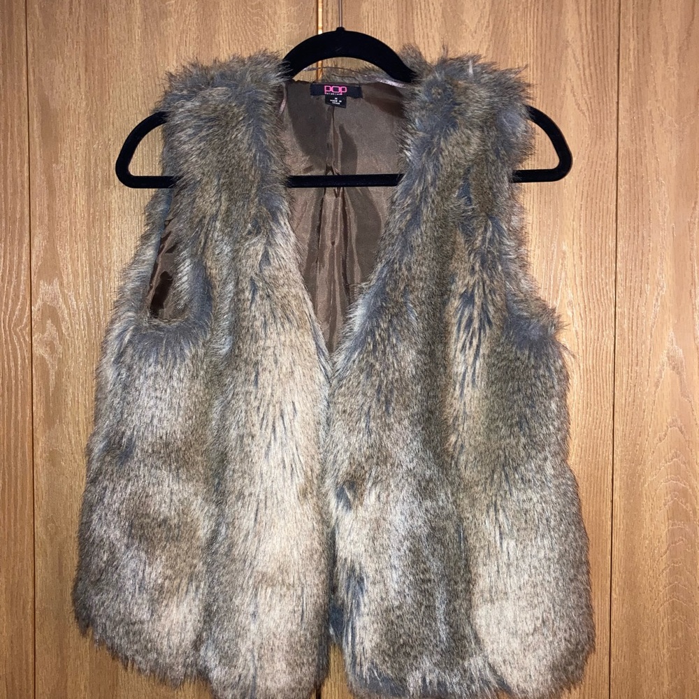 Faux fur vest